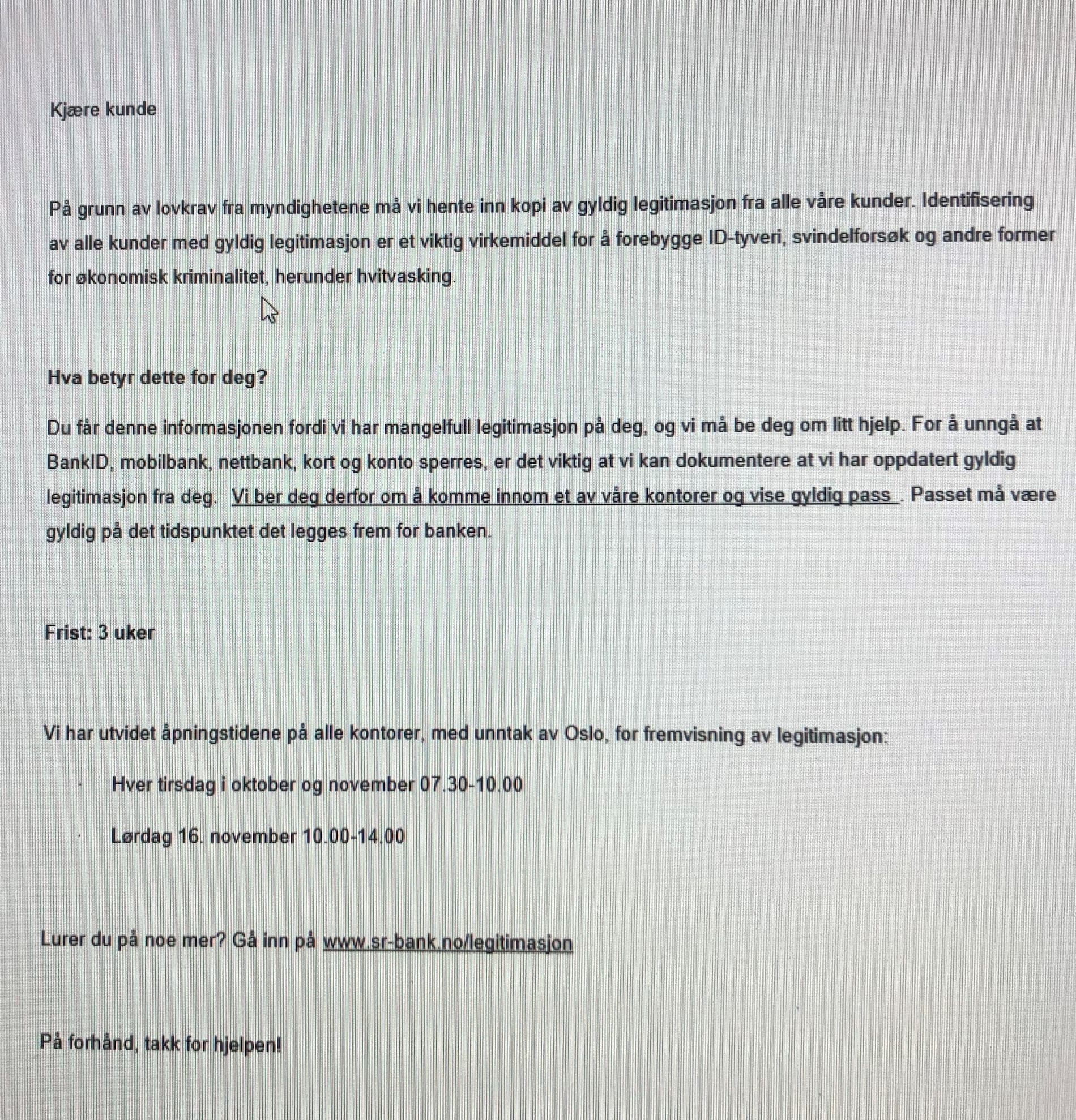 Nordea Legitimasjon Bankid 2020 03 28